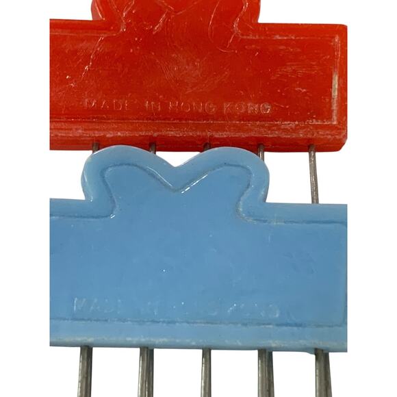 Set of 3 Vintage Hair Picks Combs Pink Poodle "Diane" Metal Teeth - Picture 4 of 5